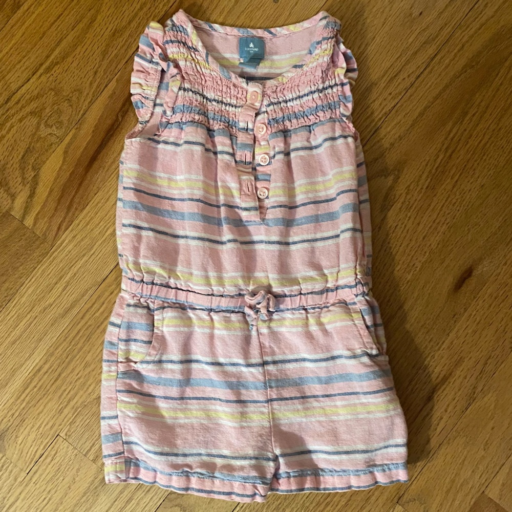 Striped Baby Gap shorts romper